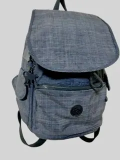 キプリング　KIPLING バックパック　デニム柄　ナイロン　リック　 ネイビーのサムネイル