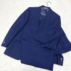 THE SUIT COMPANY 4Drop ネイビー格子 SUPER120’s