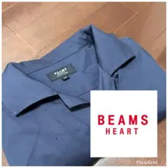 BEAMS HEART ネイビー 半袖シャツ