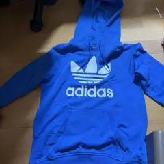 adidas アディダス トレフォイル パーカー ブルー S