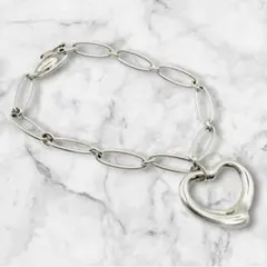美品✨ティファニー　オープンハート　シルバー　チェーン　ブレスレットのサムネイル
