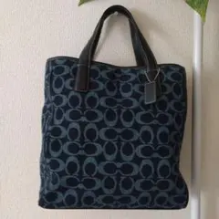 最終価格♡COACH♡トートバッグ シグネチャー ウール 中古美品