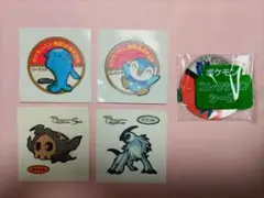 ポケモンパン発売10周年記念シール、映画ポケモンシール、サッポロ一番シール