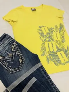 PUMA Tシャツ　半袖　イエロー