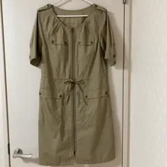 SIMPLICITE ミリタリー風ワンピース　ベージュ