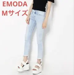 EMODAのパンツ♡ エッジカットハイウエストパギンス アイスブルーのサムネイル