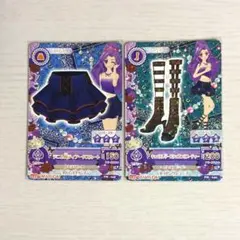 アイカツ　デニム風ティアードスカート　キャメルレザースタッズつきブーディー アイカツ デニム風ティアードスカート キャメルレザースタッズつき