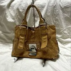 Guess Vintage Y2K ハンドバッグ　レザー　ラインストーン