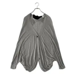 美品 LANVIN en Bleu バックリボン 変形 ドレープカーディガン