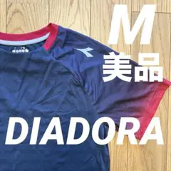 【美品】diadora ネイビー/レッド Tシャツ M