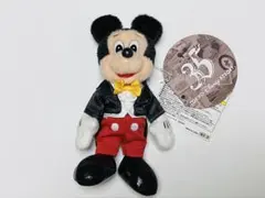 ミッキーマウス ぬいぐるみバッジ 35周年 レトロ