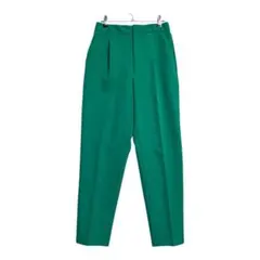GU レディース ストレッチテーパードパンツ M グリーン