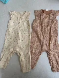 ぴ*様 花柄ロンパース2点セット