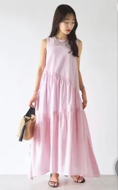★完売★La boutique BonBoノースリーブロングワンピース ピンク ☆完売☆La boutique BonBoノースリーブロングワンピース ピンク