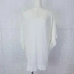 とろみ感が美しい✨ アンタイトル　大人の抜け感五分袖ニット♪ ゆったり【231】