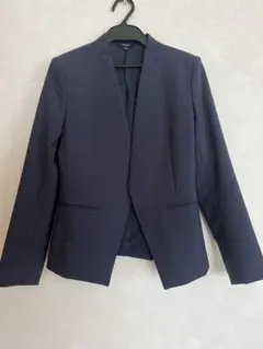 Theory ノーカラージャケット サイズ0 ネイビー