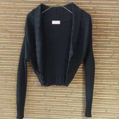 ゆう様専用⭐NICOLE⭐ブラックリブ編みカーディガン⭐ボレロ⭐黒⭐フリーサイズ