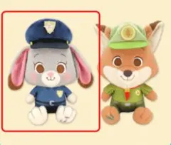 【ジュディ1体+ニック1体】ズートピアミルキーボアチャイルドフッドBIGぬい