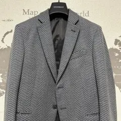 【Emporio Armani 】グレー ヘリンボーン テーラードジャケットのサムネイル
