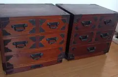 レトロ　木製小物入れ2個　 ジュエリーケース　ヴィンテージ