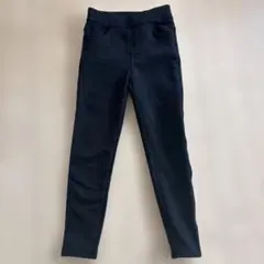 ブラック スキニーパンツ ストレッチ素材　裏起毛　厚手　Lサイズ