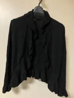 SOUP スープ　ニット　フリル付カーディガン11号　ボレロ