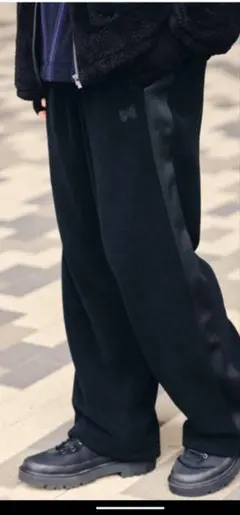 UNIQLO needles フリースワイドパンツ Lブラック