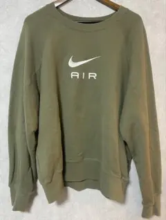 ナイキ スウェット トレーナー AIR 刺繍 カーキ XXLサイズ