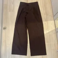 【廃盤商品】GU ブラウン ワイドパンツ Mサイズ