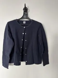 プチバトーコットンカーディガンネイビー12ans