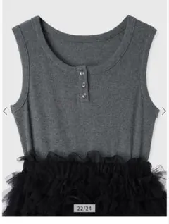 最終値下　eimy istoire カットドッキングフリルチュールワンピ　M