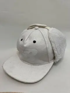 【New Balance】ホワイト キャップ スポーツ　ゴルフ　耳当て