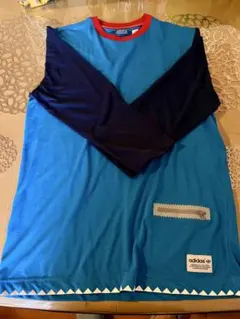 adidas オリジナルス　長袖カットソー Mサイズ 青黒