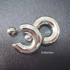 2wayフープピアス　シルバー