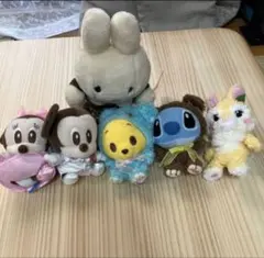 ミッキーとミニースティッチプーさんのミニぬいぐるみセット