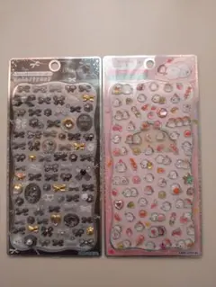 ジュエルプチドロップ　リボン　シマエナガ　２枚セット