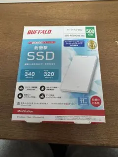 BUFFALO 500GB ポータブルSSD SSD-PS500U3-WC