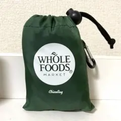 新品 ＊ ホールフーズマーケット　折りたたみ　エコバッグ　グリーン