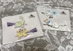 オラフ　スノーギース　ラプンツェル　パスカル　魔法の花　ヘアクリップ　ディズニー