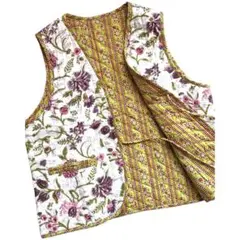 【リバーシブル】コットン キルティングベスト