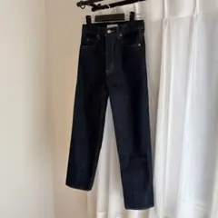 【美品】MOUSSY ダークデニム ストレートパンツ ハイウエスト