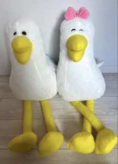 あしながかもめっちょ　ウルトラBIGぬいぐるみ　2種　カモメ　リボン