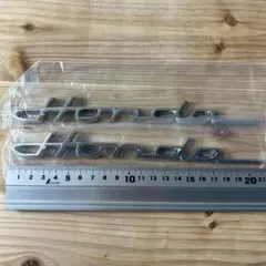 【新品・2枚セット】ホンダ 筆記体 エンブレム メッキ 215mm 旧車
