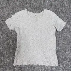 ユニクロ シャーリング Tシャツ カットソー ライトグレー Mサイズのサムネイル
