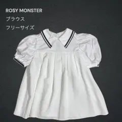 美品ロージーモンスターrosymonsteフリル襟パフスリーブポロシャツ