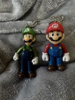 マリオ ルイージ キーホルダー2個セット キーチェーン　フィギュア