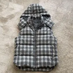 美品　EROCA チェック柄 フード付き ダウン ベスト