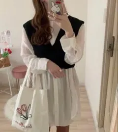 バンドカラーシアーシャツチュニック mysa&lina ミーサリーナ ホワイト