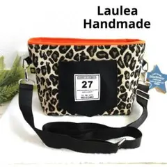 レオパード ショルダー バッグ ニコちゃん デニムリメイク ネオン ハンドメイド