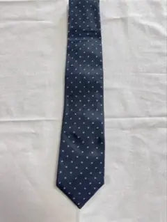 【Dunhill】 ネイビー シルク ネクタイ 小さな模様 ドット ビジネス